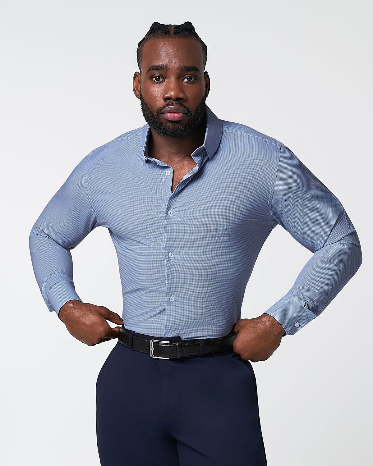 State & Liberty - "The Rover" Blue Mini Windowpane