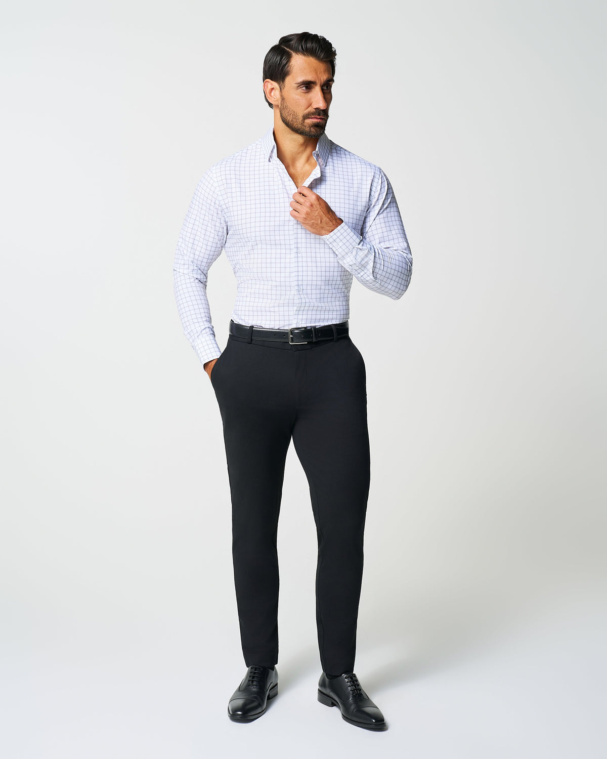 State & Liberty - "The Scottie" Grey & White Windowpane