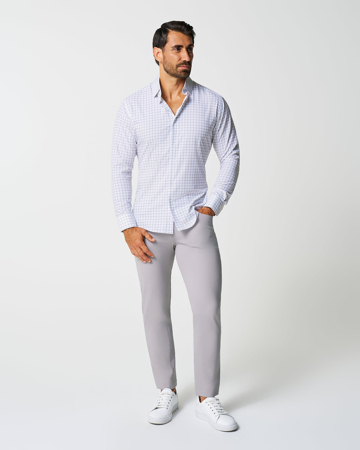 State & Liberty - "The Scottie" Grey & White Windowpane