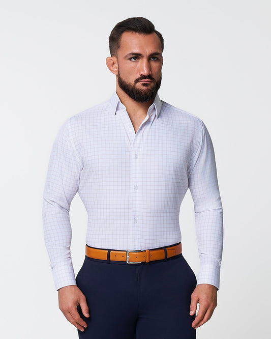 State & Liberty - "The Shore" White with Tan Windowpane