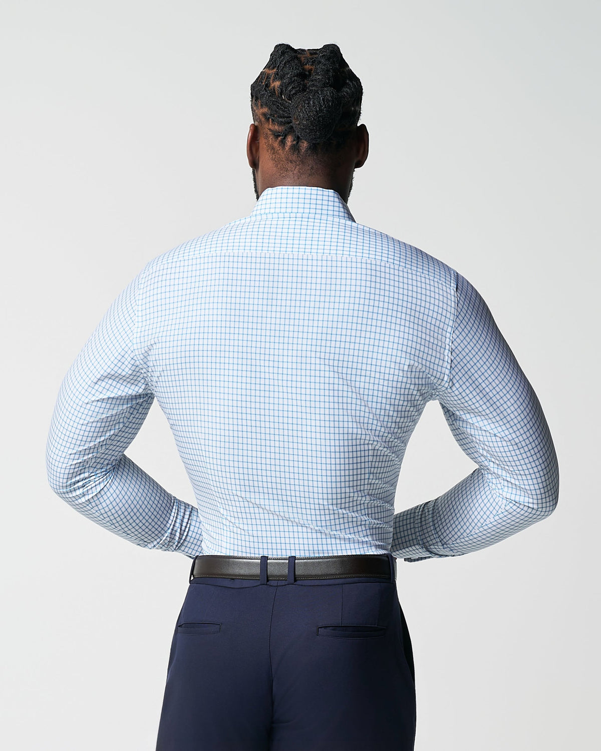 State & Liberty - "The Soho" Light Blue Windowpane