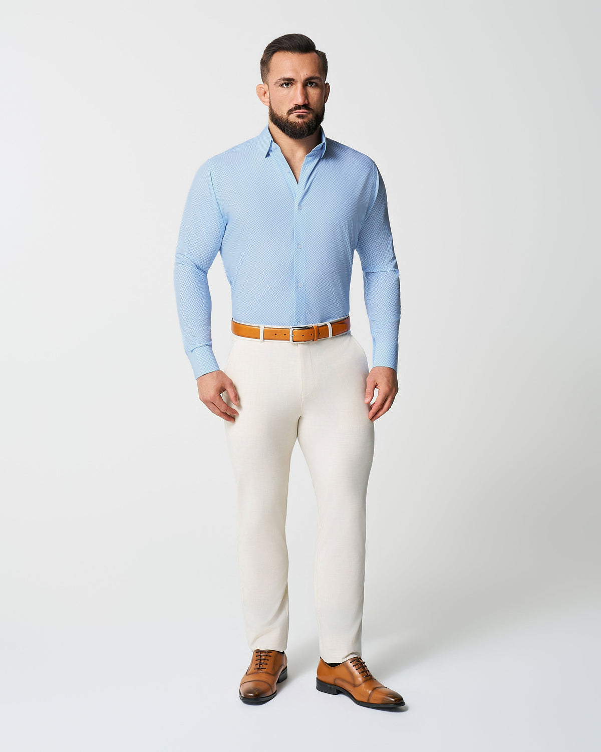 State & Liberty - "The Vernor" Light Blue Square Check Print