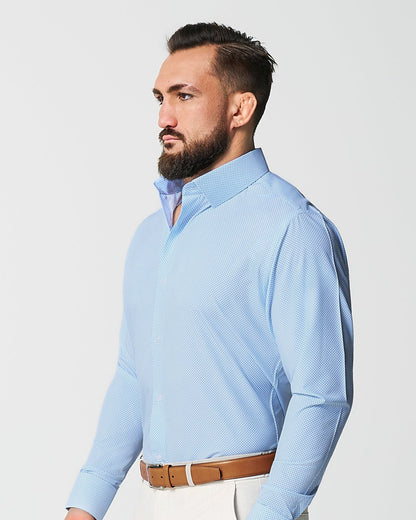 State & Liberty - "The Vernor" Light Blue Square Check Print