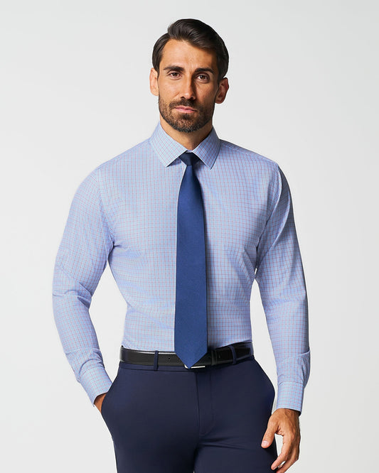 State & Liberty - "The Weston" Light Blue, Pink & Black Plaid