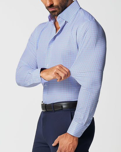 State & Liberty - "The Weston" Light Blue, Pink & Black Plaid