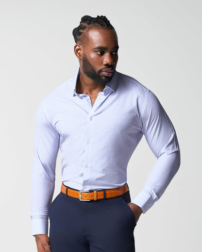 State & Liberty - "The Xavier" Lavender with White Windowpane