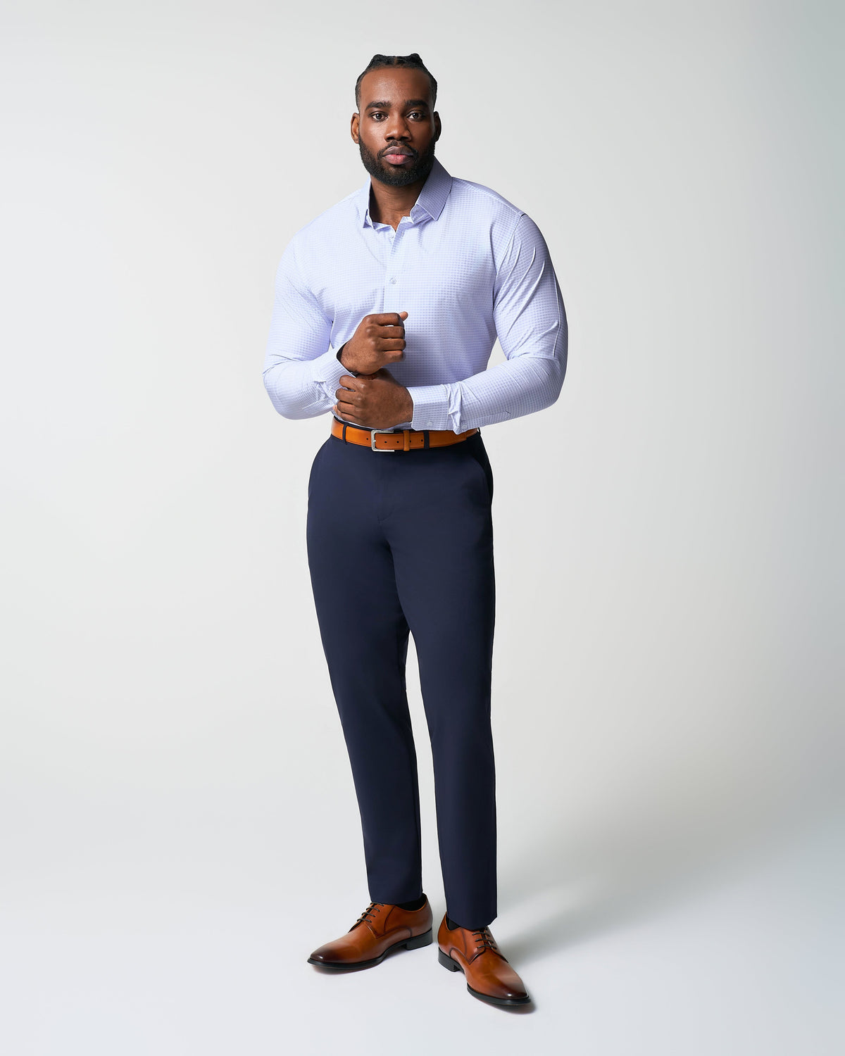 State & Liberty - "The Xavier" Lavender with White Windowpane